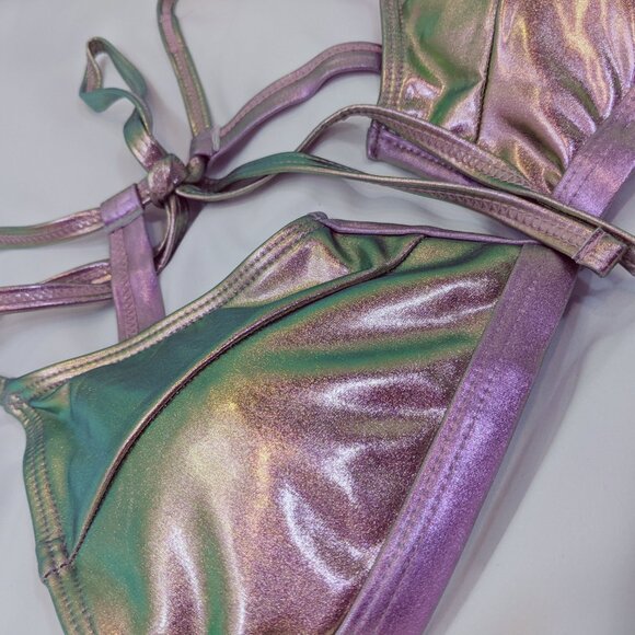 Metallic pink bikini - Picture 2 of 6